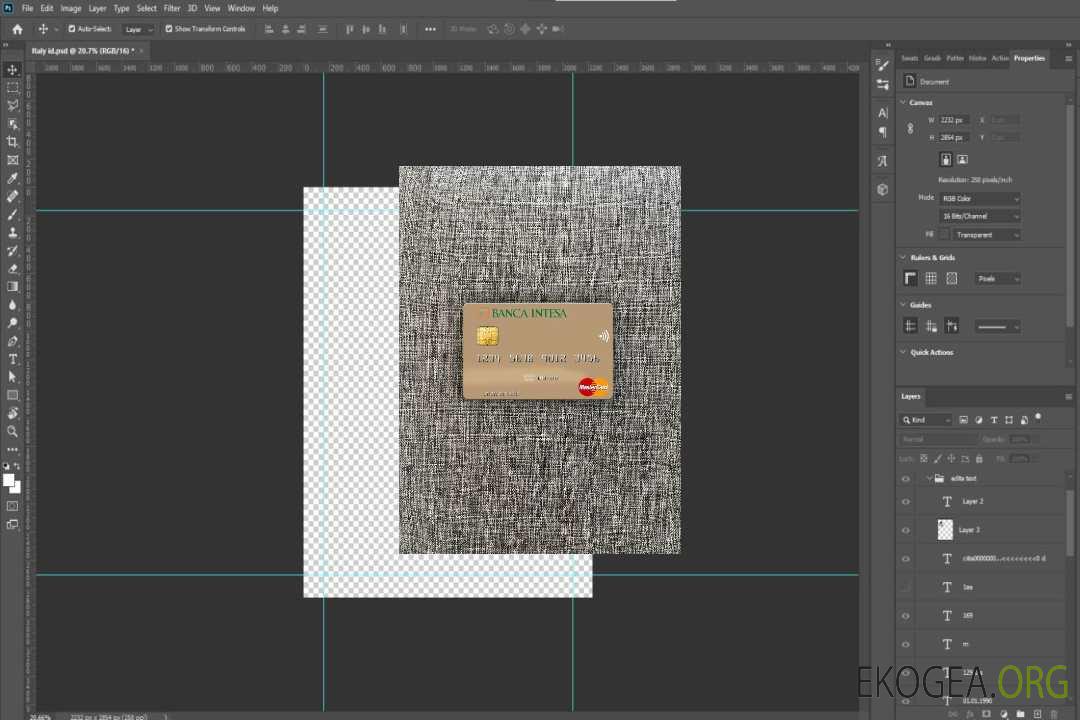Pologne Banca Intesa mastercard photolook recto template